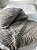 Peseira e capa de almofada tricot cinza - Imagem 2