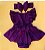 Jardineira Bolofofos Roxo Olhinho+Laço - Imagem 5
