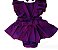 Jardineira Bolofofos Roxo Olhinho+Laço - Imagem 2