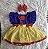 Jardineira Branca de Neve com Tule cetim+ Laço - Imagem 2