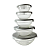 Conjunto De 5 Potes Bowls Tigelas De Vidro Com Tampa - Imagem 2