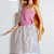 Boneca Princesa Liz Loira com Vestido Rosa e Branco - Imagem 2