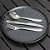 Conjunto 4 Pratos Rasos 26 cm Flat Onix12 Talheres completos - Imagem 3