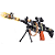 Brinquedo Arma de Plástico à Pilha Com Leds e Laser - Imagem 1