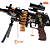 Brinquedo Arma de Plástico à Pilha Com Leds e Laser - Imagem 2