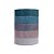 Kit de 5 Washi Tapes Tons Pastel Macaron Color Tape Cinza Azul - Imagem 1
