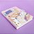 Caderno Brochura Com Folhas Ilustradas e Fecho Magnético Soft Touch Gato Cama Rosa - Imagem 7