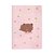 Caderno Brochura Pautado Ursinho Rabiscando Flores de Sakura Rosa - Imagem 1