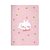 Caderno Brochura Pautado Coelhinho Rabiscando Flores de Sakura Rosa - Imagem 1