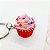 Chaveiro de Comidinhas - Cupcake Rosa Confete Colorido - Imagem 1