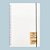 Caderno Espiral Pontilhado Capa Dura Transparente 80 Folhas - Imagem 1