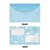 Kit Com 6 Papéis de Carta + 3 Envelopes + Adesivos Azul - Imagem 2