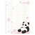 Kit Com 5 Papéis de Carta + 3 Envelopes Panda Rosa - Imagem 3