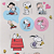 Cartela Pequena de Adesivos Decorativos Snoopy Tilibra - Imagem 2