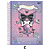 Caderno Universitário Pautado Espiral Capa Dura 20x27,5cm 01 Matéria Kuromi - Imagem 5