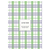 Kit Com 6 Papéis de Carta +3 Envelopes - Xadrez Verde e Roxo - Imagem 2