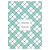 Kit Com 6 Papéis de Carta +3 Envelopes - Xadrez Azul - Imagem 2