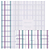 Kit Com 6 Papéis de Carta +3 Envelopes - Xadrez Roxo e Azul - Imagem 1