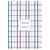 Kit Com 6 Papéis de Carta +3 Envelopes - Xadrez Roxo e Azul - Imagem 2