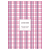 Kit Com 6 Papéis de Carta +3 Envelopes - Xadrez Rosa - Imagem 2
