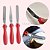 Kit Confeiteiro Espátulas Para Confeitar em Inox Vermelho - 3 Peças - Imagem 1