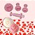 Kit Ejetor Coração Rosa - 4 Peças - Imagem 1