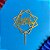 Topo de Bolo Dourado Quadrado Estrela Metalizado Happy Birthday - 1 Unidade - Imagem 1