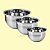 Kit 3 Tigelas Bowl Inox Multiuso 26cm 22cm e 18cm - Imagem 1