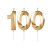 Vela de Aniversário 100 Anos Número Design Dourada - Imagem 5