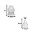 Kit 3 Bicos Perlê 1S e 3 Adaptadores De Bico Pequenos - Imagem 2