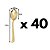 40 Colheres Sobremesa Dourada Premium Descartável - 13cm - Imagem 2