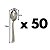 50 Colheres Sobremesa Prateada Premium Descartável - 13cm - Imagem 2