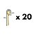 20 Mini Colheres Sobremesa Dourada Descartáveis - 10cm - Imagem 2