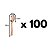 100 Mini Colheres Sobremesa Rosê Gold Descartáveis - 10cm - Imagem 2
