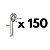 150 Mini Colheres Sobremesa Prata Prateadas Descartáveis - 10cm - Imagem 2