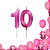 2 Velas De Aniversário Rosa Pink Idade Número Design - Imagem 1