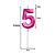 2 Velas De Aniversário Rosa Pink Idade Número Design - Imagem 8
