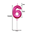 2 Velas De Aniversário Rosa Pink Idade Número Design - Imagem 9