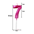 2 Velas De Aniversário Rosa Pink Idade Número Design - Imagem 10