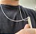 Corrente Masculina Pingente Palito Pendulo prata Em Aço 70cm Moda - Imagem 4