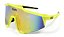Óculos de Sol HUPI Stelvio Amarelo Neon/Preto - Lente Dourado Espelhado - Imagem 1