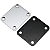 Neck Plate Cromado Com Protetor Para Guitarra E Contra Baixo - Imagem 3