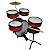 Bateria Musical Rock Baby Infantil 2 Tons Com Chimbal Vermelha - Imagem 3