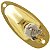 Jack Plate Dourado Tipo Canoa Com Conector P10 Mono Para Guitarra Stratocaster - Imagem 3