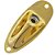 Jack Plate Dourado Tipo Canoa Com Conector P10 Mono Para Guitarra Stratocaster - Imagem 1