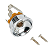 Jack Plate Redondo Cromado Com Conector P10 Mono Vintage Para Guitarra - Imagem 4