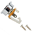 Jack Plate Redondo Cromado Com Conector P10 Mono Vintage Para Guitarra - Imagem 2