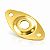 Jack Plate Dourado Oval Curvo Vintage Guitarra Contrabaixo - Imagem 4