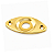 Jack Plate Dourado Oval Curvo Vintage Guitarra Contrabaixo - Imagem 1