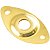 Jack Plate Dourado Oval Curvo Vintage Guitarra Contrabaixo - Imagem 2